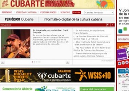 Premio internacional a portal cubano Cubarte