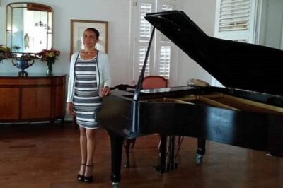 Caridad López y la pianística en Cienfuegos